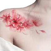 Watercolor Flower Temporary Tattoo Sticker